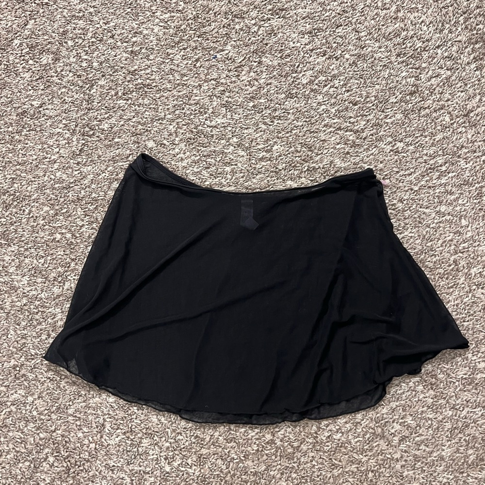 Women's black sheer skirt